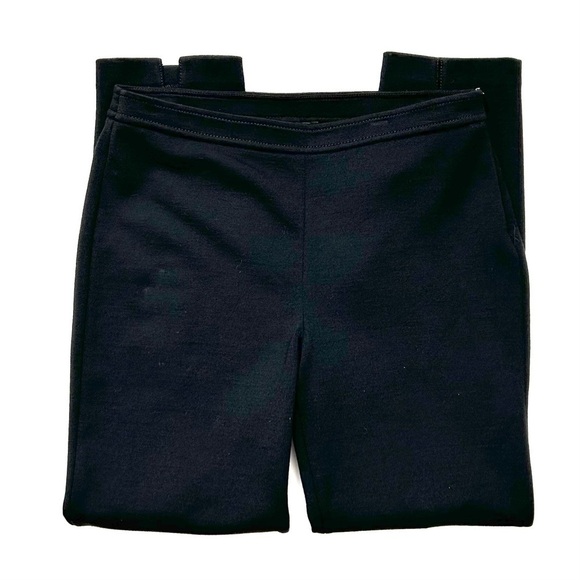 St John Caviar Alexa Milano Knit Ankle Pants Black Vented Ankle Slim Cigarette 6 - Picture 10 of 16